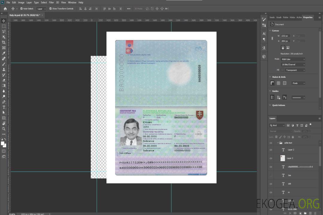 Passeport slovaque version 3 template Passeport slovaque version 3 template